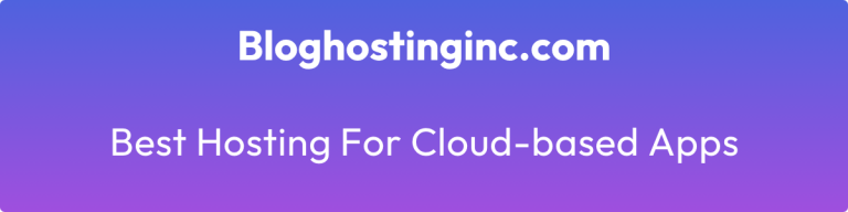 best hosting for cloud-based apps
