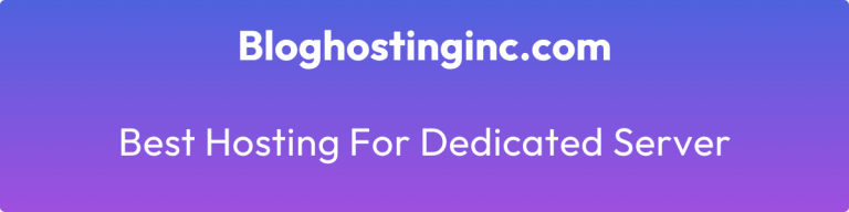 best hosting for dedicated server