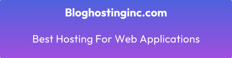 best hosting for web applications