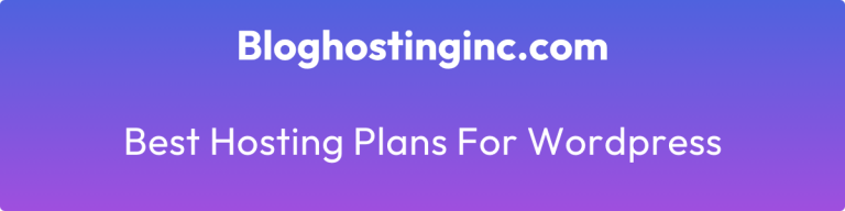 best hosting plans for wordpress